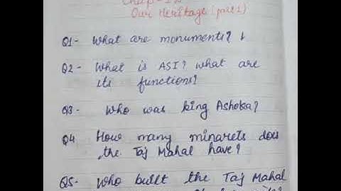 Class 4 chapter 12 Our Heritage Revision