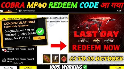 FREE FIRE REDEEM CODE TODAY 24 OCTOBER REDEEM CODE FREE FIRE | FF REDEEM CODE TODAY 24 OCTOBER