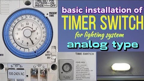 basic tutorial on how to install analog timer switch..