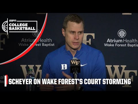 Duke’s Jon Scheyer asks: When are we going to ban court storming? | ESPN College Basketball