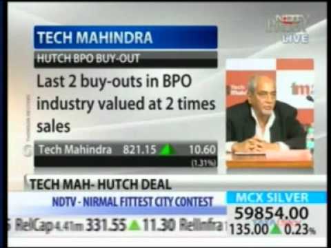 TechM acquires Hutchison GlobalServices -VineetNayyar, ExecVC, addressing the media @NDTV Profit