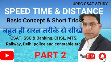 L2: I Speed Time & Distance I Basic  Concept I  Part 2 I ABHINAV SIR I #csat #cgl #ssc #csat2023
