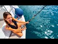 Fishing during ATLANTIC CROSSING - SAILING the Atlantic Ocean with our Beneteau Oceanis Ep. 43