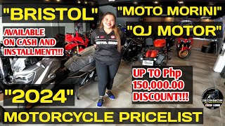 BRISTOL, QJ MOTOR and MOTO MORINI 2024 MOTORCYCLE PRICELIST