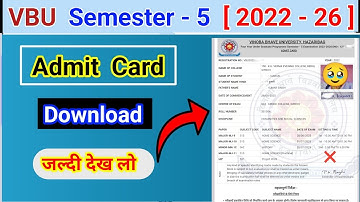 Vbu Sem 5 Admit Card Download l Semester 5 ka admit card kaise download Karen l