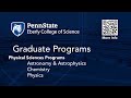 Physical sciences graduate programs