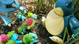 Pokémon Figure Review: Bulbasaur vs. Tauros "Metang makes friends" Part II "Meet the Bulbasaurs"