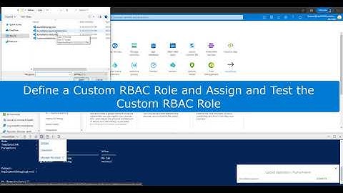 Azure - How to create a custom RBAC role and assign the RBAC role