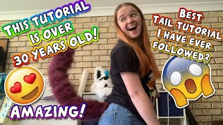 I try a FURSUIT TAIL TUTORIAL from the 1980s! You won't belive how good it is!