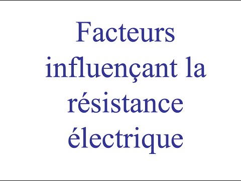 Vidéo: Quels sont les 4 facteurs de résistance ?