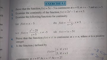 EX 5.1 question no 1 to 3 CBSE CLASS 12th NCERT MATHS SOLUTION OF CONTINUITY AND DIFFERENTIABILITY