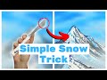 Palette Knife Painting Trick - Snow Covered Mountains For Beginners!