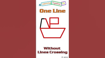 One Line Without Overlapping. (When being drawn, the line does not go over itself.) #shorts