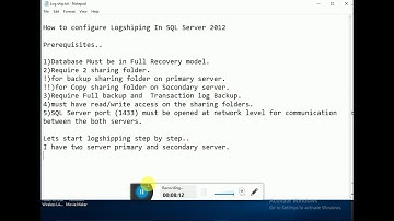 How to configure Log shipping In SQL Server 2012