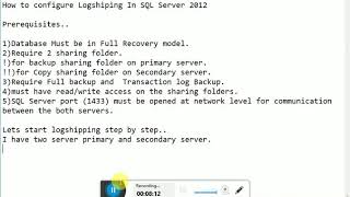 How to configure Log shipping In SQL Server 2012