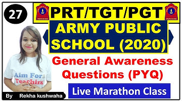 (APS) 2020 Army Public School Series-27 (Part-A & B) | Best Gk Questions | Previous Year Paper
