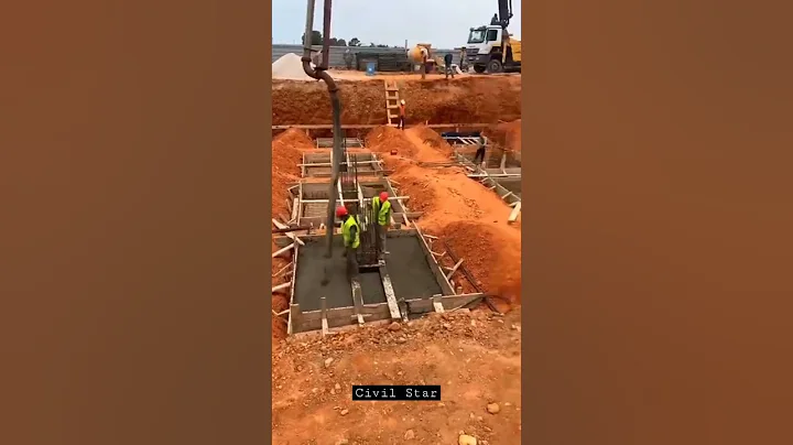 Concrete pouring of footing 🔥|| By Civil Star || #shorts