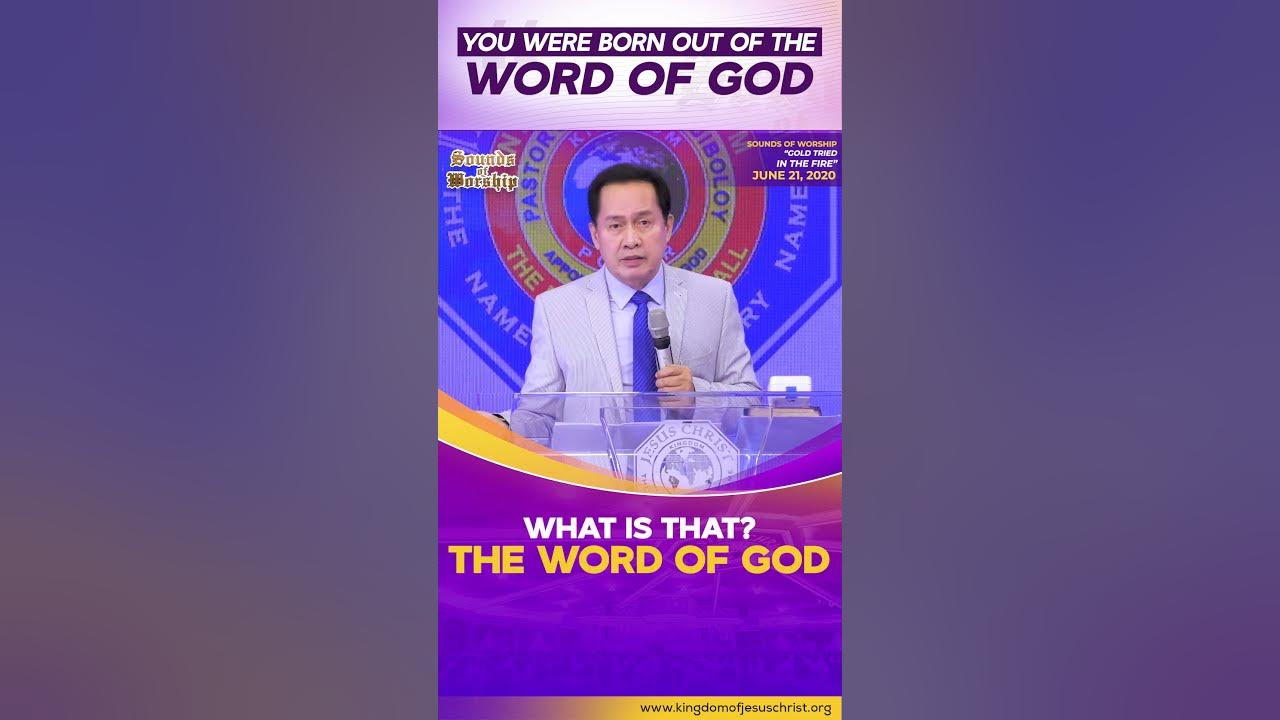 You were born out of the word of god by pastor apollo c quiboloy 