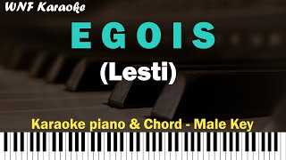 Lesti - Egois Karaoke Piano & Chord C (Male Key)