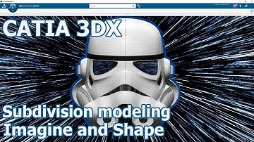 CATIA 3DX | Imagine and Shape - Subdivision modeling | Stormtrooper Helmet modeling run-trough