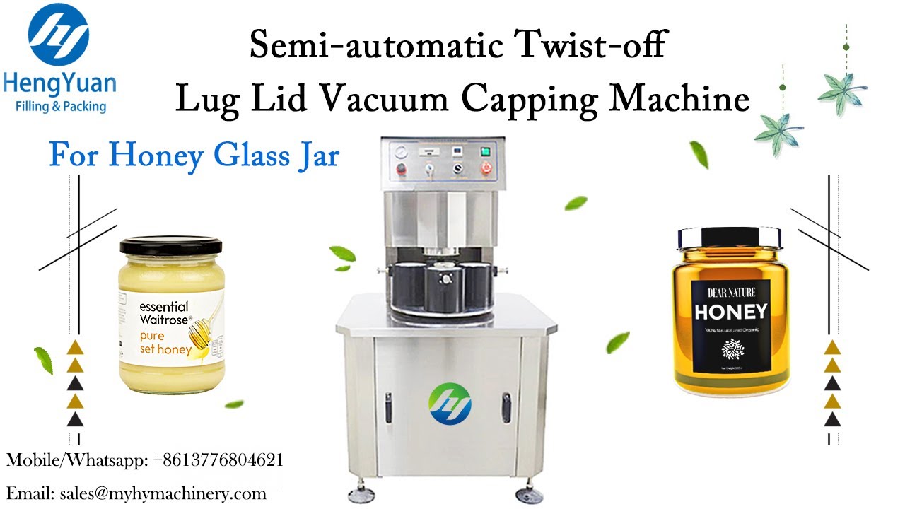 Honey Glass Jar Vacuum Sealing Machine , Twist-off Tin Plate Lug Lid ...