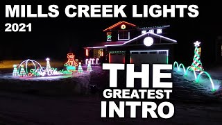 Mills Creek 2021 Holiday Light Show Intro Griswold Home Alone Greatest Showman