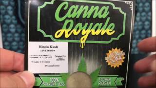 Hindu Kush Live Rosin By Canna Royal Recreational cannabis review