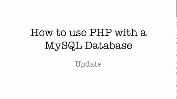 Updating Existing Records in a MySQL Database