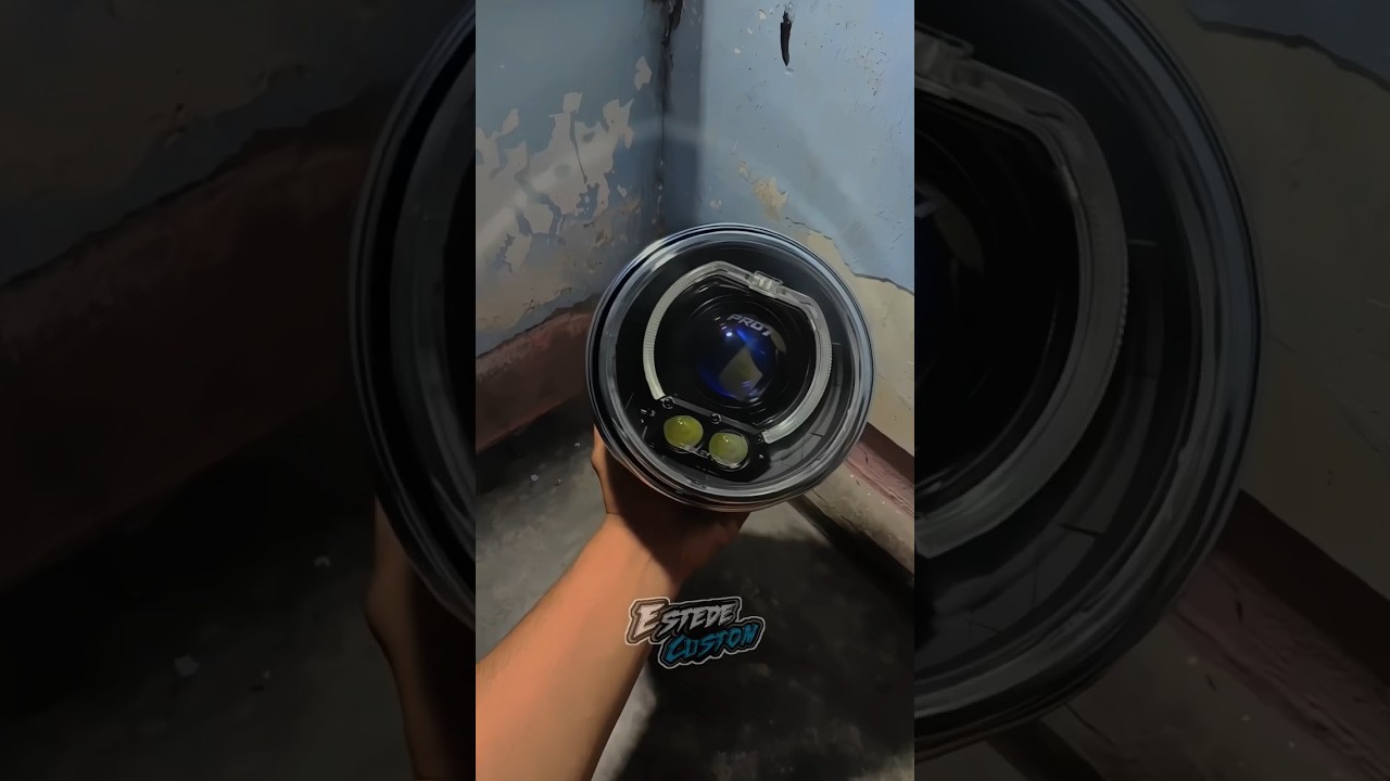 Biled Pro7 + mini lasee Pro7 terpasang di Batok Ninja SS original