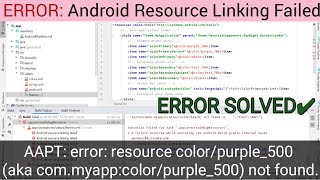 Android resource linking failed | Execution failed for task ':app:processDebugResources'