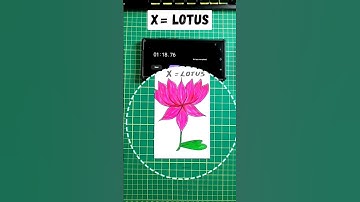 Draw Lotus with letter X#art #speeddrawing #shorts