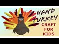 DIY Crafts - Create a Thanksgiving Hand Turkey | Crafts for Kids | Learning Colors with Art