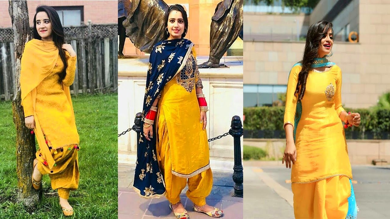 50 Latest Yellow Salwar Suit Designs for Weddings and Festivals (2022) -  Tips and Beauty | Simple indian suits, Punjabi suits, Suit designs