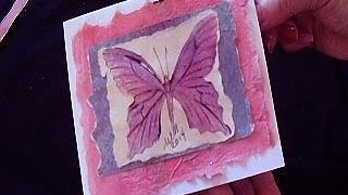 DIY Butterfly Greeting Card with Fake Mulberry Paper