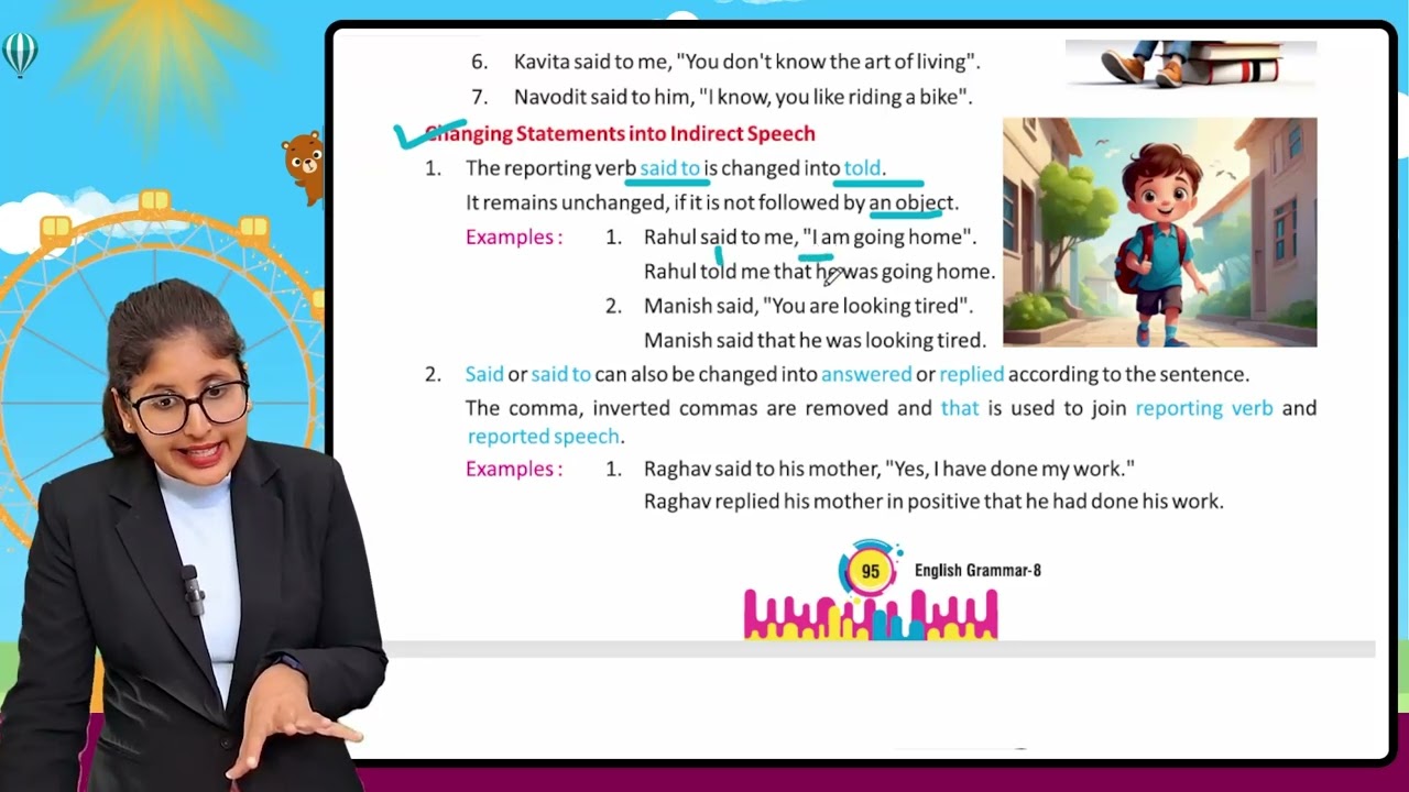 Aayansh English Class 8 Chapter 17 Direct and Indirect Speech