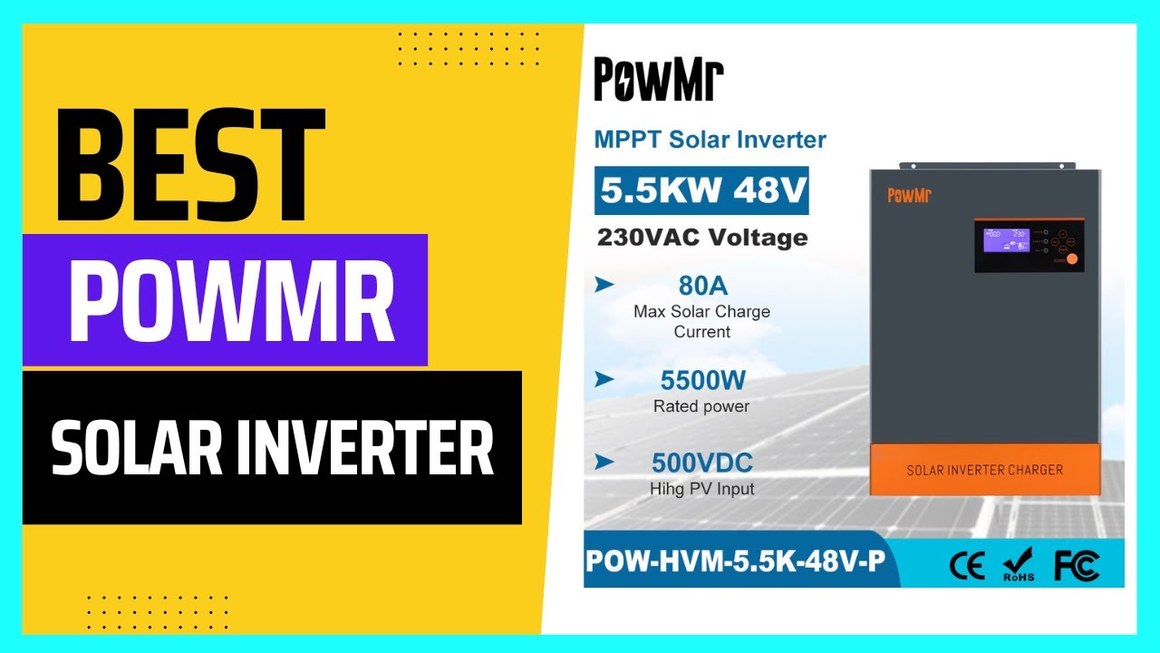 PowMr 5.5KW Hybrid Solar Inverter - 48V Off Grid 5500W Inverter - YouTube