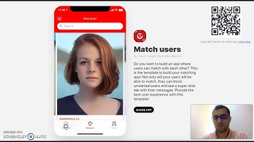 Tinder style app (matching users) Glide app Template