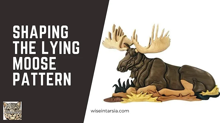 Shaping the lying moose intarsia piece by Kathy Wi...