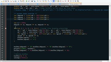 Double Pendulum ASCII simulation in C -  W\ ludd
