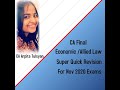 CA FINAL Economic/Allied Laws - Super Quick Revision by CA Arpita Tulsyan  - Nov 2020 Exams