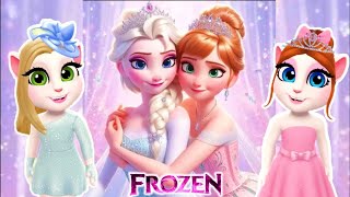 Frozen ☃ ️Elsa VS Anna MY Talking Angela 2 💖 cosplay gaming 💖 @MyCutestAngela - Y