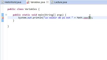 PROGRAMMER EN JAVA (Débutant) - 18 - La classe Math