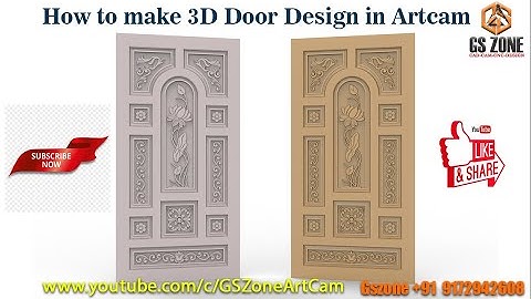 How to Make 3D Door Design in Artcam #gszone #cnc #Artcam
