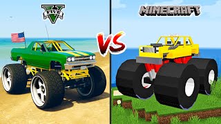 Minecraft Big Monster Truck vs GTA 5 Monster Truck - which is best?