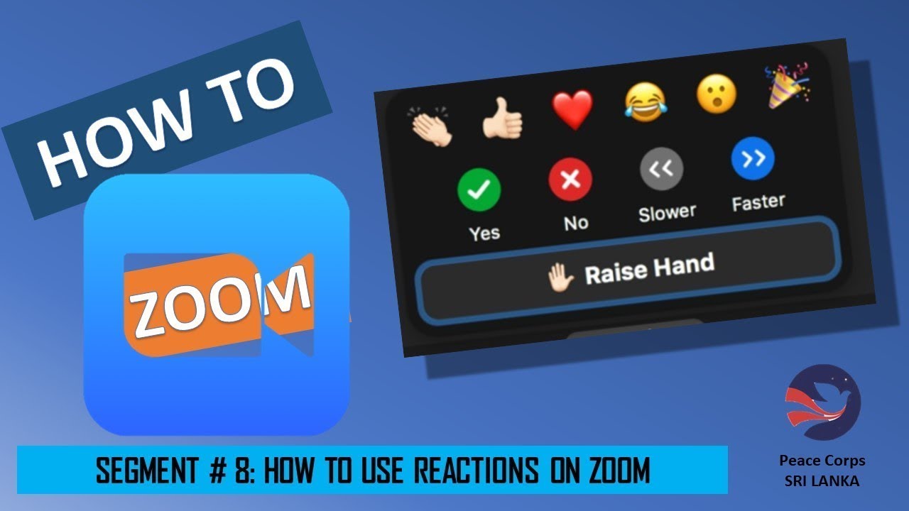 How to use reactions on zoom - YouTube