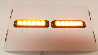 6 LED Ambra Bianco Recupero Strobo Lampeggiante Griglia Barra - Foto 6