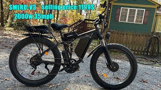 SMLRO-V3 Electric Bike,2000W Dual Brushless Motor,35MPH