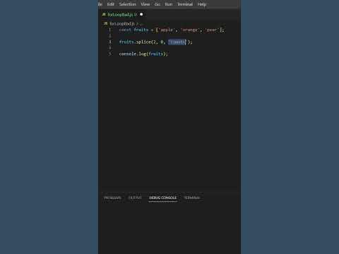JavaScript Tip: Inserting new elements at a specific index #shorts ...