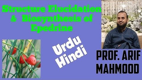 STRUCTURE ELUCIDATION OF EPHEDRINE | BIOSYNTHESIS OF EPHEDRINE | SYNTHESIS OF ALKALOIDS,NATURAL PROD
