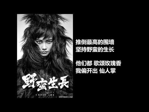 16 01 04 李宇春 野蛮生长 歌词w Lyrics Li Yuchun Chris Lee Youtube